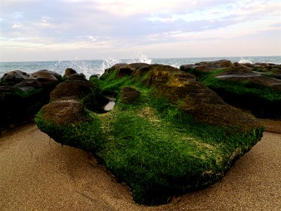 Rock Formation Beside Seashore photo