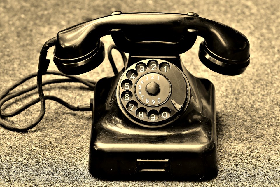 Black Rotary Telephone