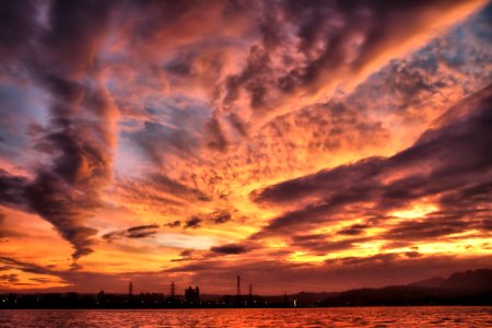 Photograph Of Clouds At Sunset photo
