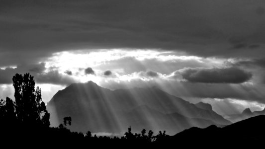 Sky Cloud Black And White Atmosphere