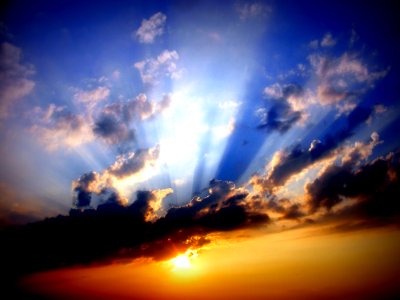 Sky Cloud Afterglow Daytime