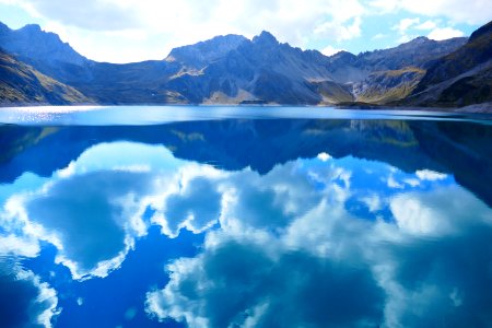 Nature Reflection Sky Glacial Lake photo