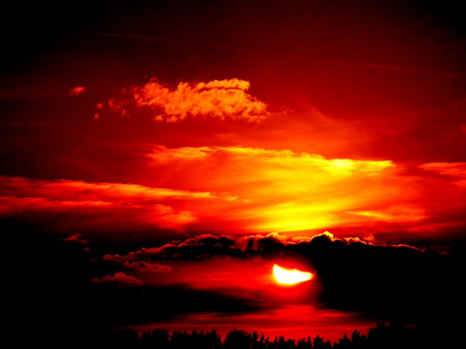 Sky Afterglow Red Sky At Morning Sunset