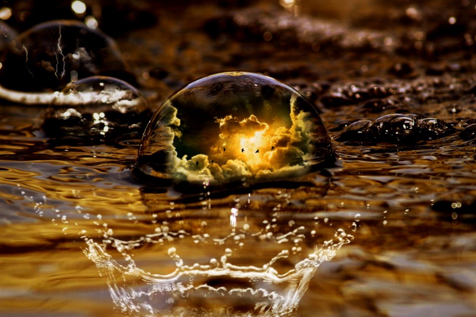Water Reflection Close Up Macro Photography