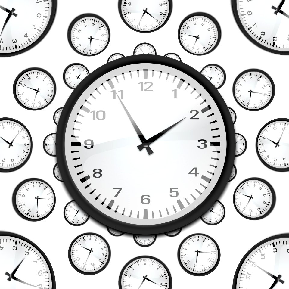 Clock Black And White Font Circle