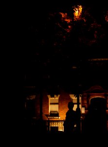 Lit Dark Street