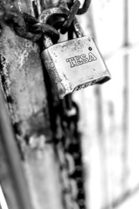 Padlock Black White photo