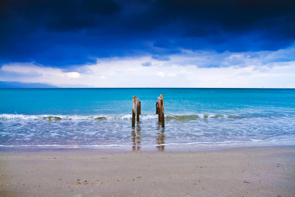 Sea Under Blue And White Cloudy Sky During Daytime photo