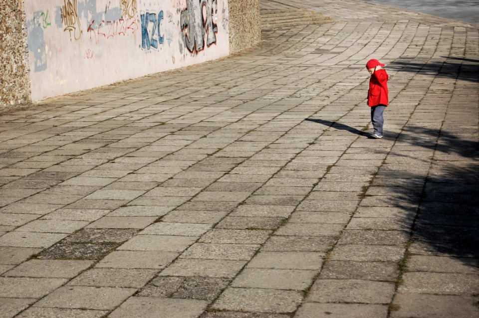 Public Space Wall Cobblestone Floor