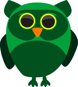 Owl Green Beak Bird