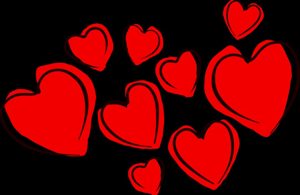Red Love Petal Heart