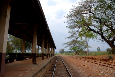 Train Station Nobody In Evening