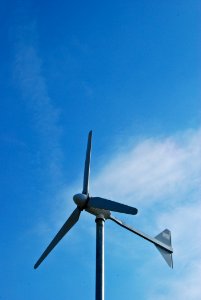 Windmill In Blue Sky Day photo