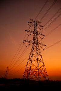 Electricity Post In The Morning