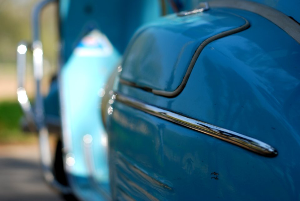 Blue Vespa Stand Alone