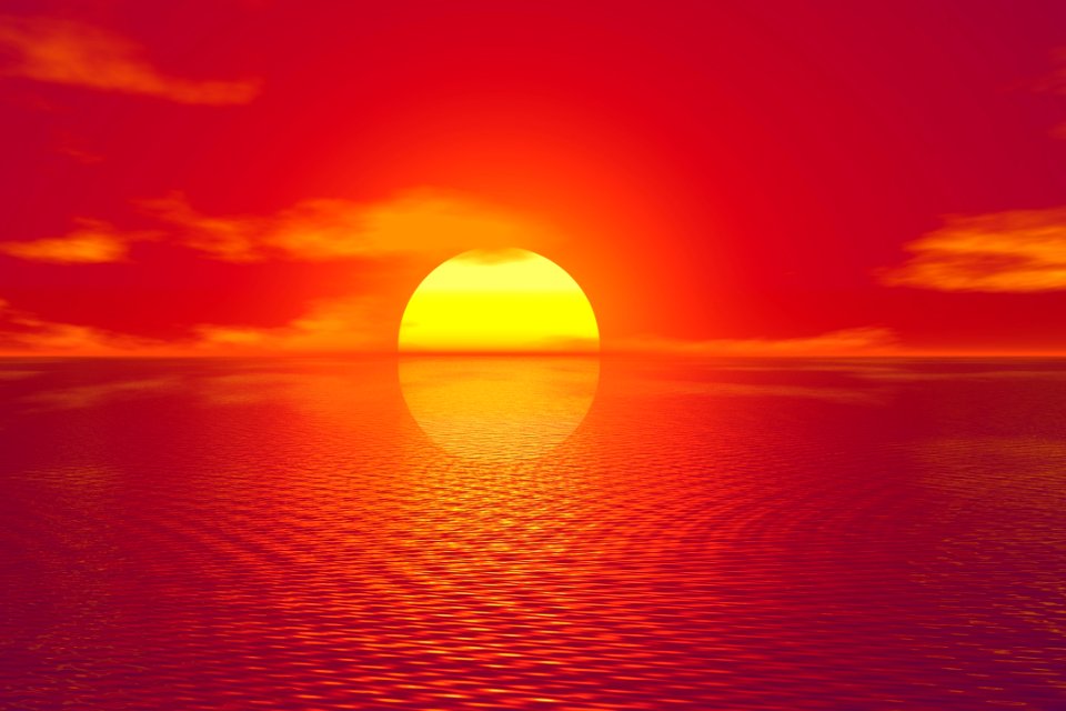 Afterglow Horizon Sky Sunrise