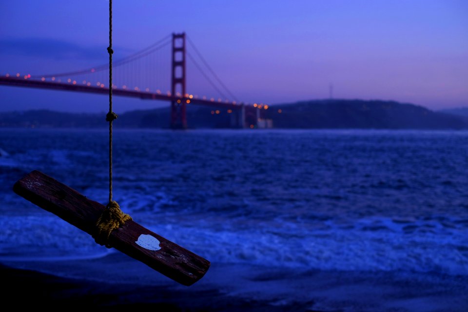 San Francisco Bridge On Sea Water