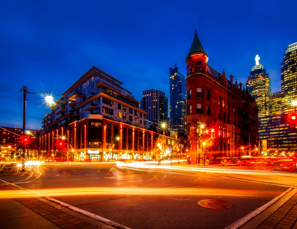 View Of City Street At Night photo