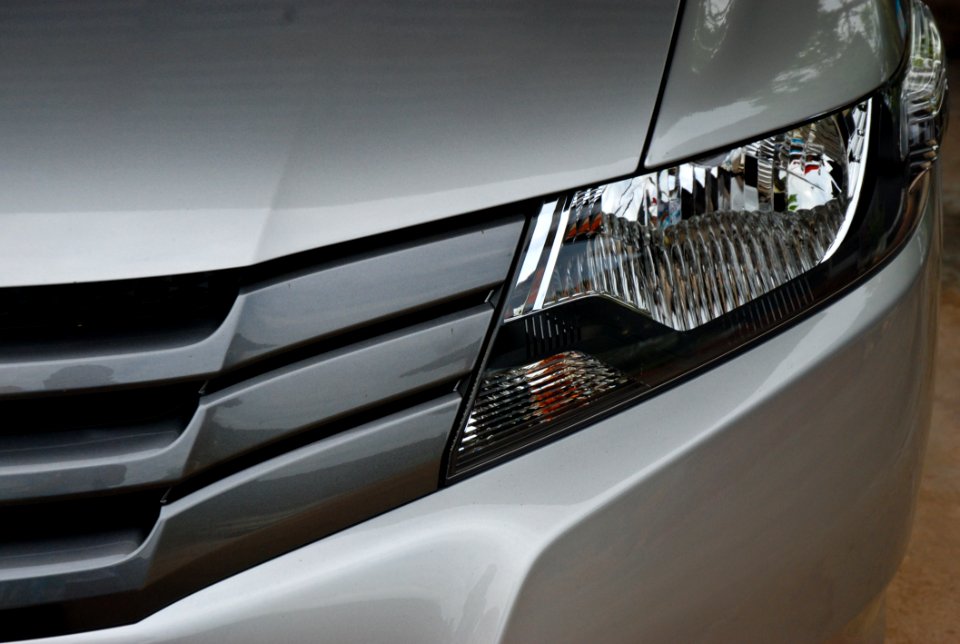 Headlight In Front Of Car