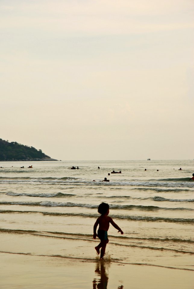 Girl Run Into The Sea So Funny And Happy Time