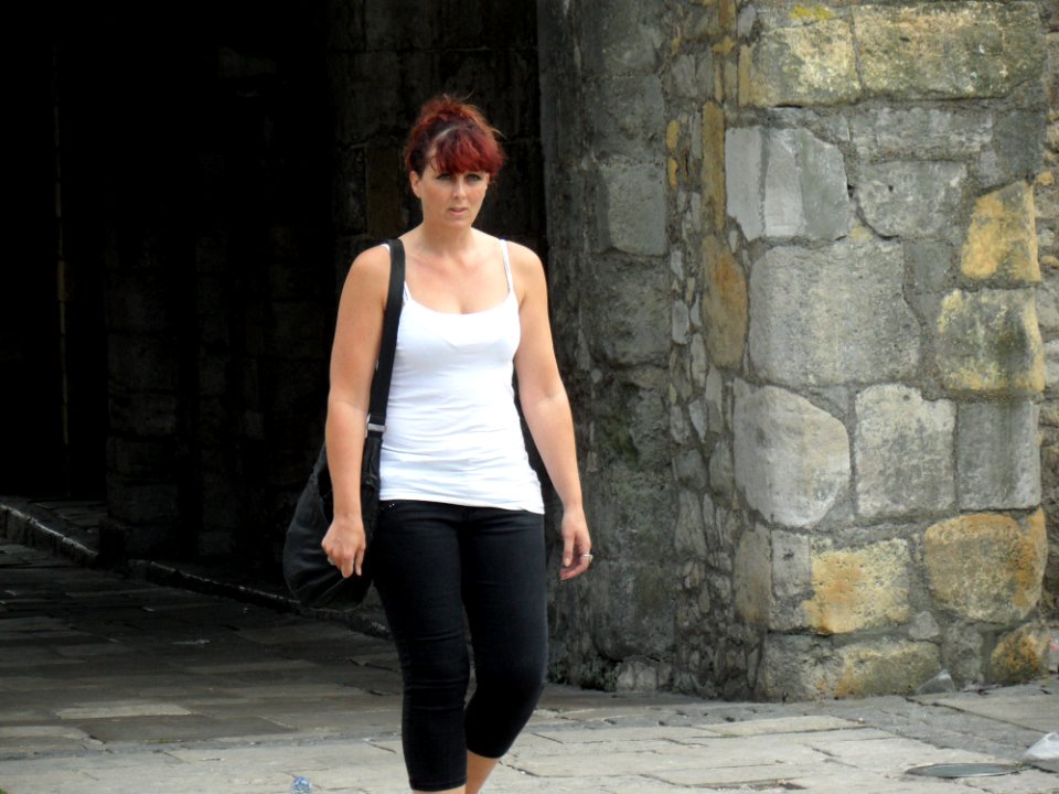 Woman In White Top