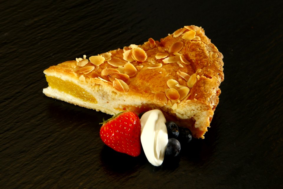 Slice Pizza Beside Strawberry And Blueberry
