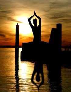 Silhouette Sunrise Calm Sunset