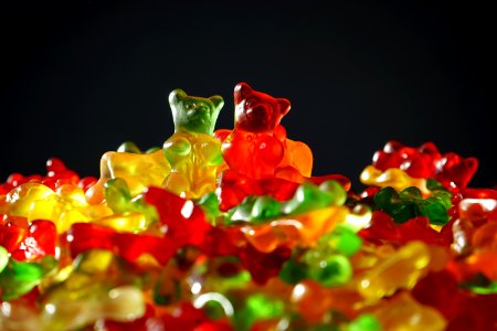 Gummy Bear Macro Photography Gummi Candy Confectionery photo