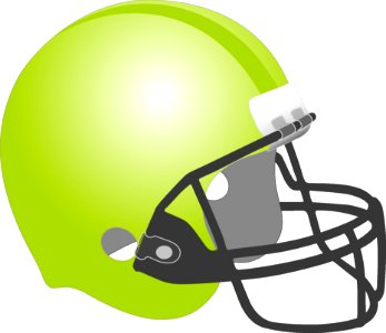 Helmet Green Yellow Protective Equipment In Gridiron Football