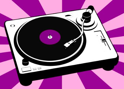 Pink Purple Record Player Magenta