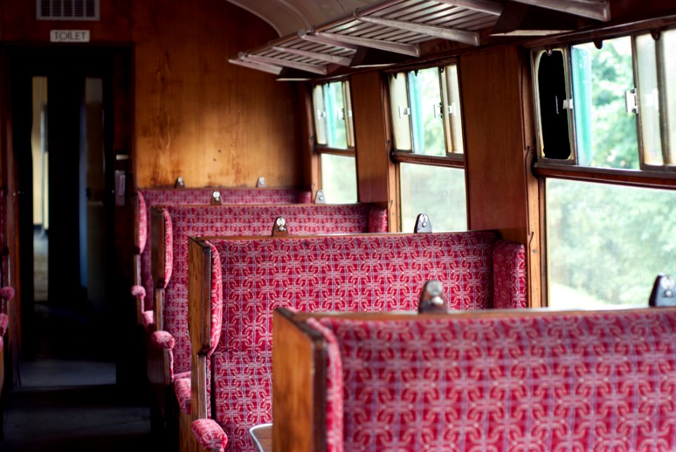 Red Fabric Train Chair