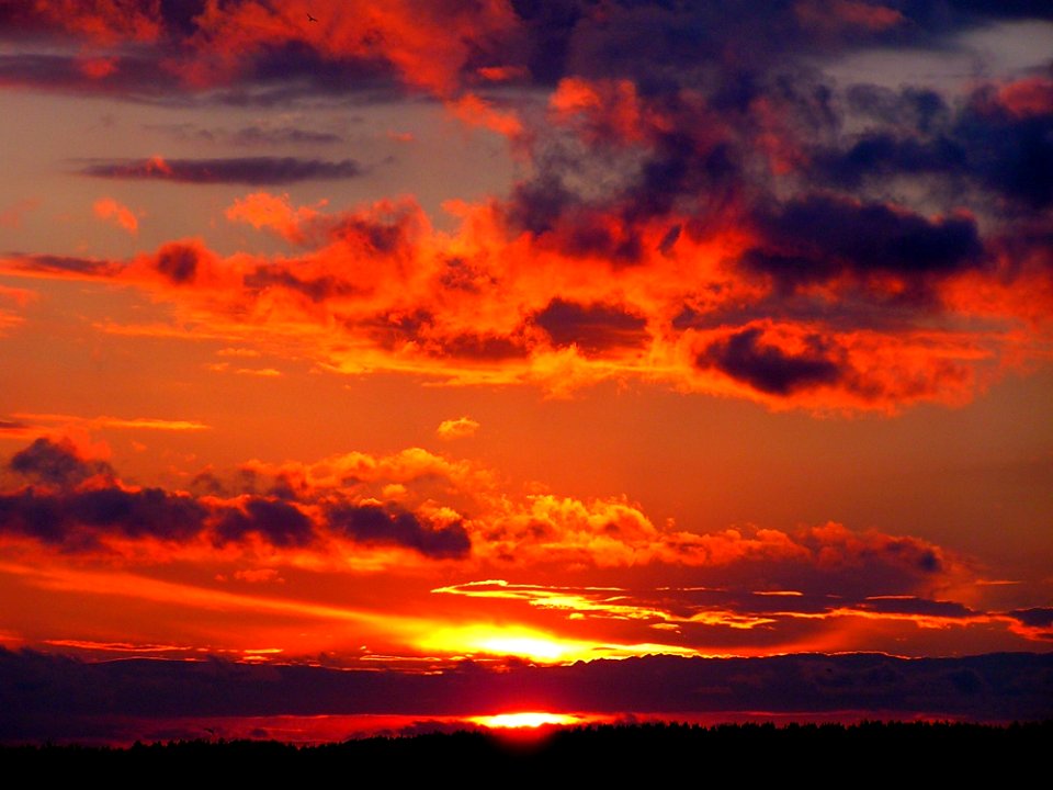 Sky Afterglow Red Sky At Morning Sunset photo