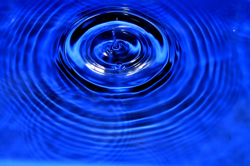 Water Blue Drop Cobalt Blue