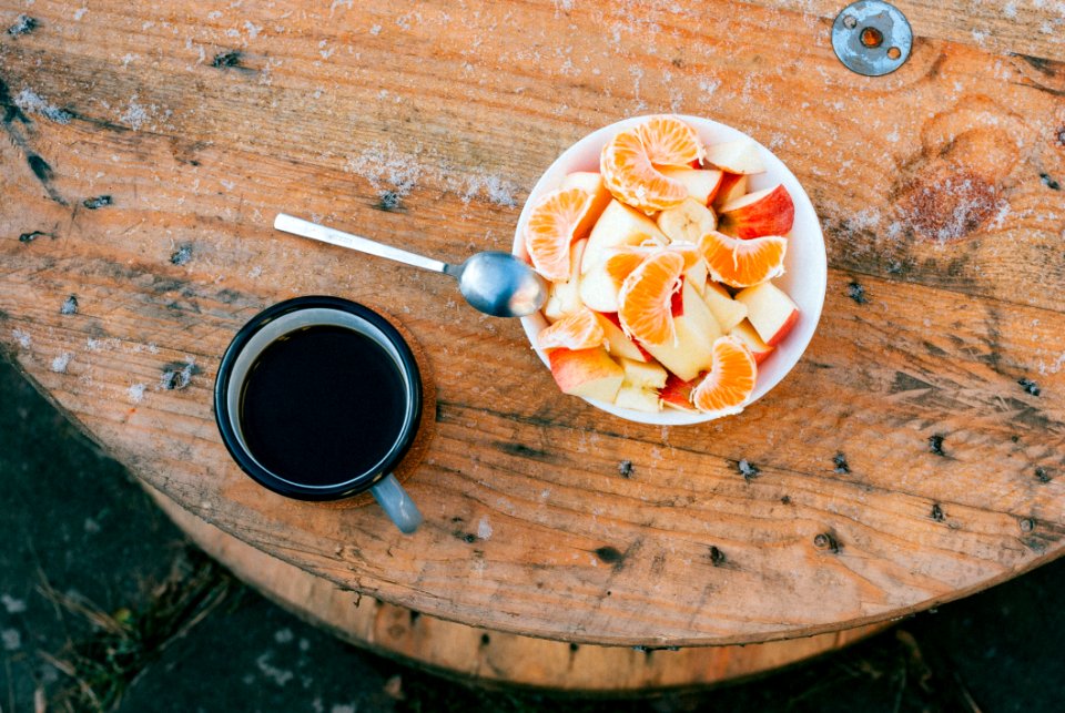 Coffee And Fruit Salad