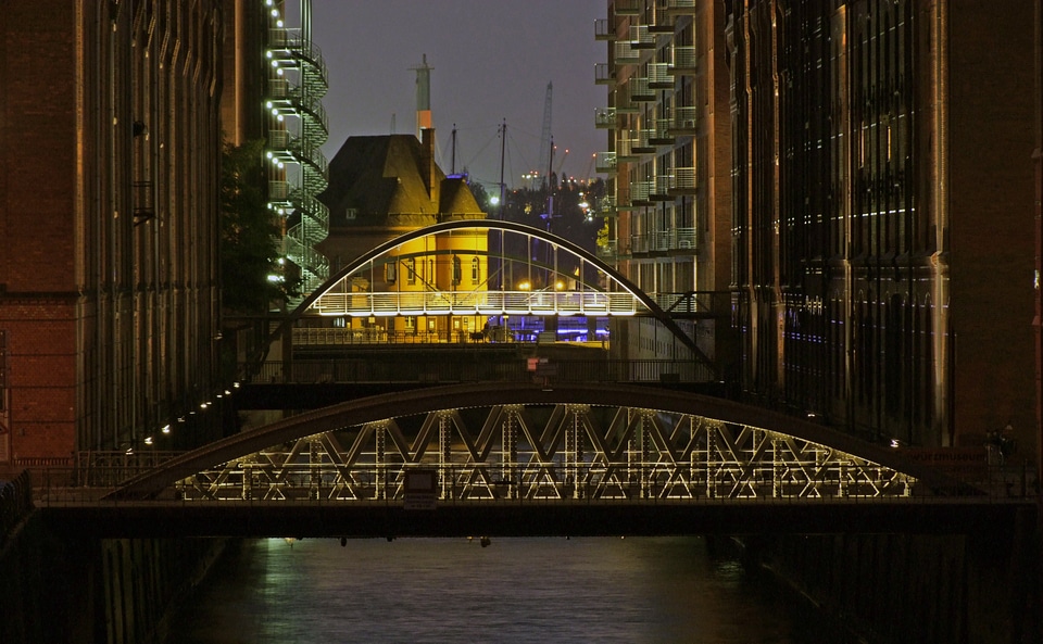 Speicherstadt building houses