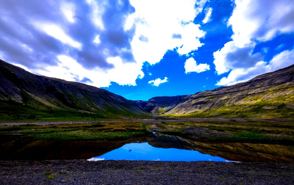 Blue Skies Reflecting In Lake