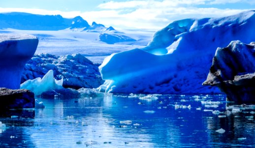 Icebergs On Glacial Waterfront photo