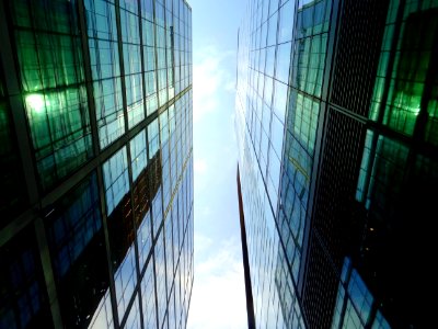 High Rise Office Blocks Close Together photo