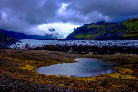 Pool Of Water In Fields photo