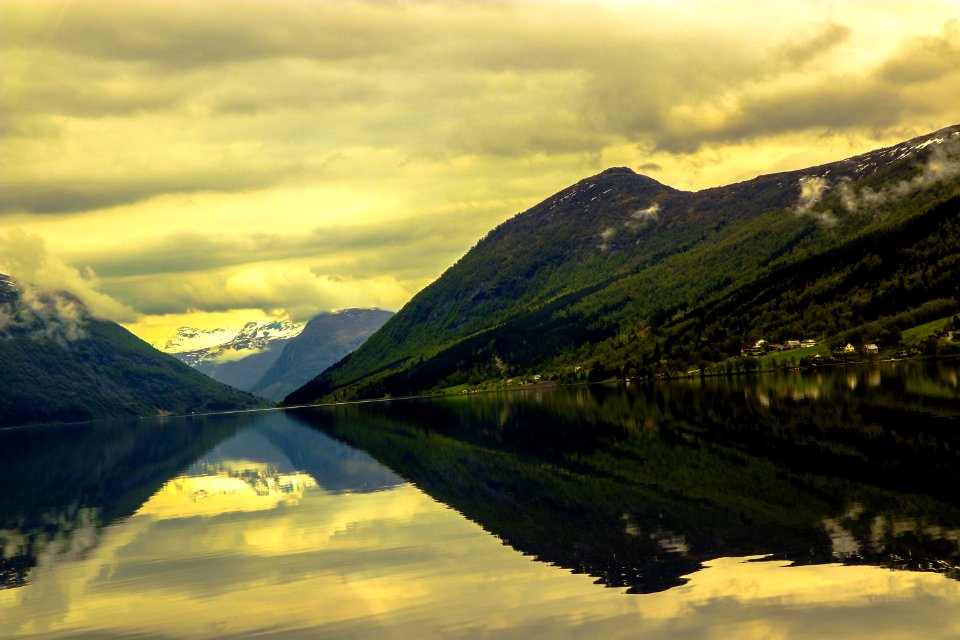 Landscape With Mountains And Lake