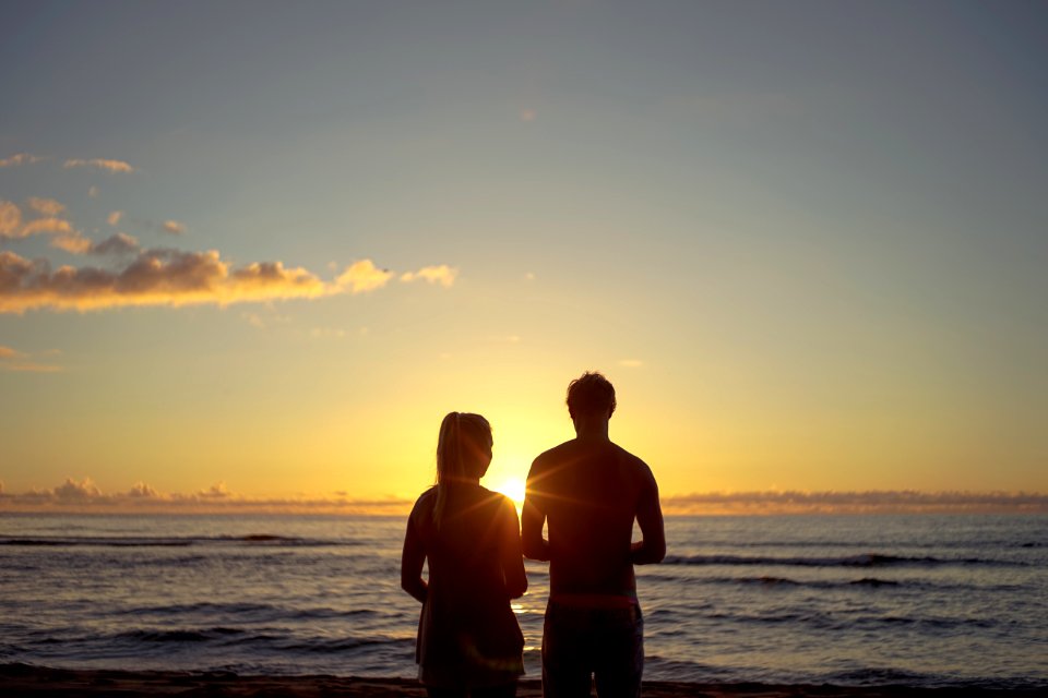 Couple Silhouette Sunset