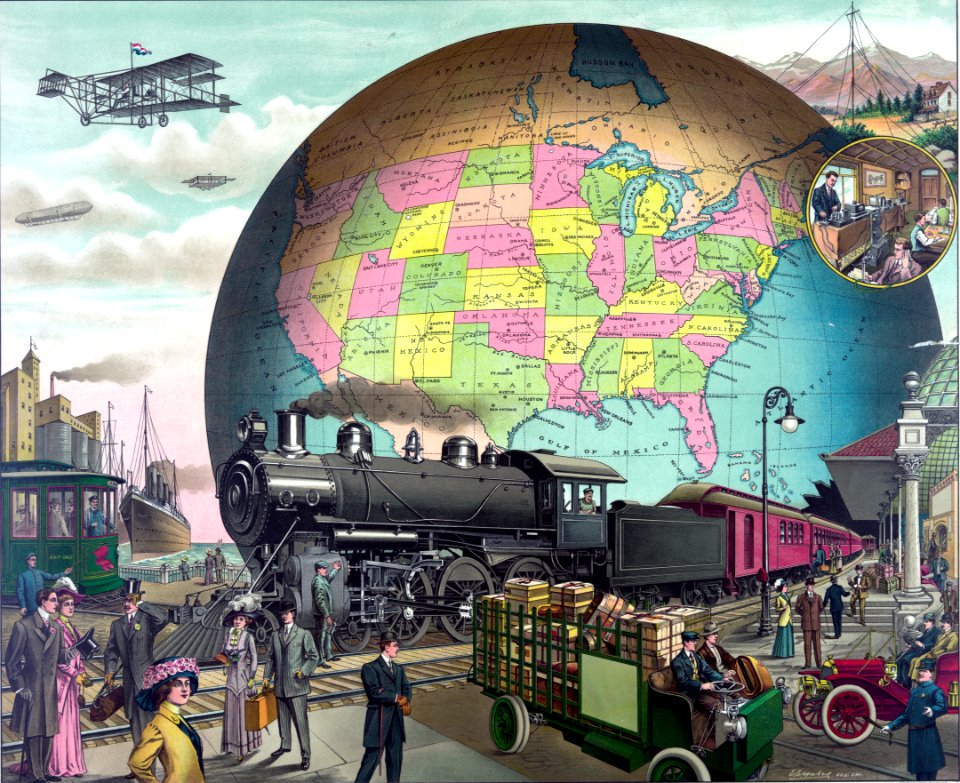 Vintage Transport Collage