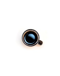 Black Coffee On Black White Ceramic Cup