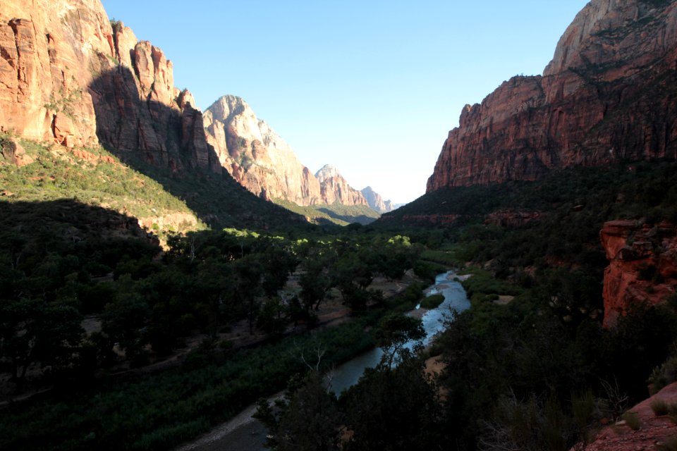 River Flowing Through Canyon