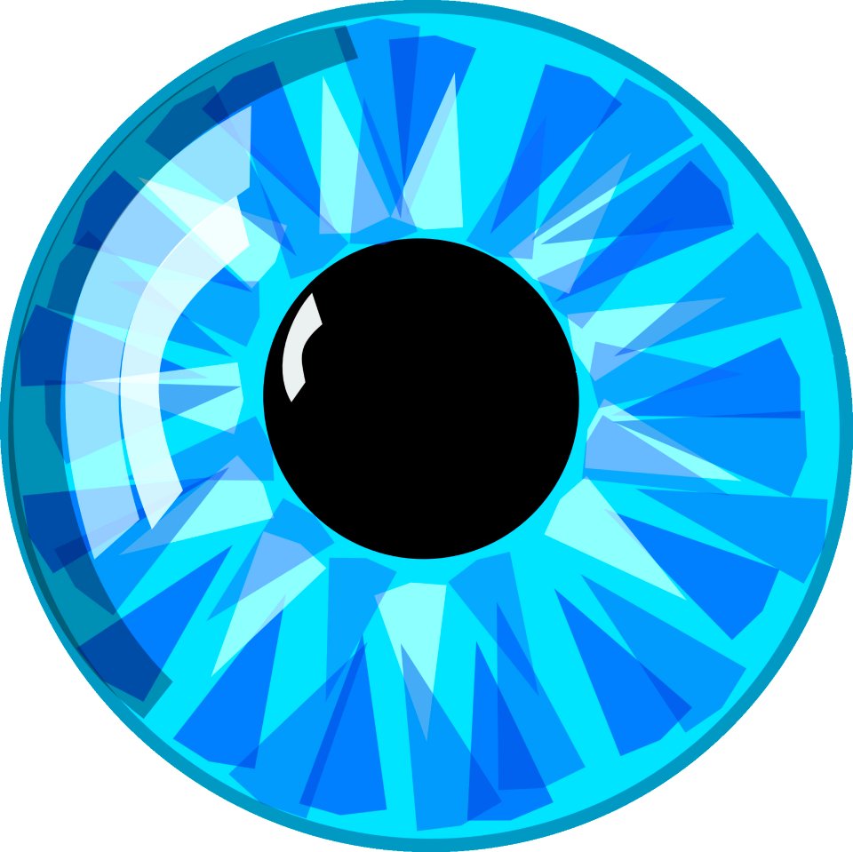 Blue Aqua Circle Eye