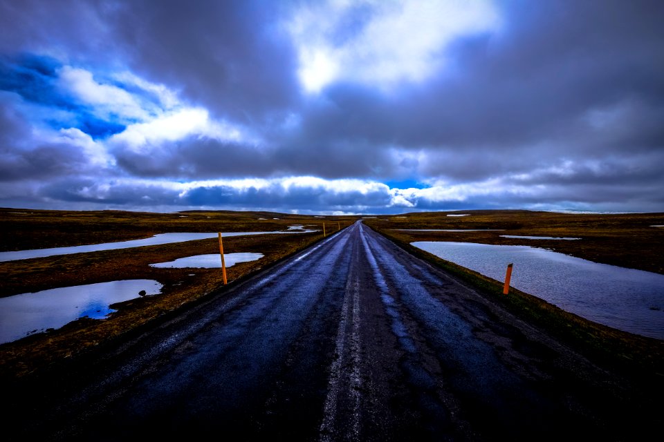Road Through Flooded Landscape