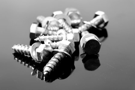 Screws In Black And White photo