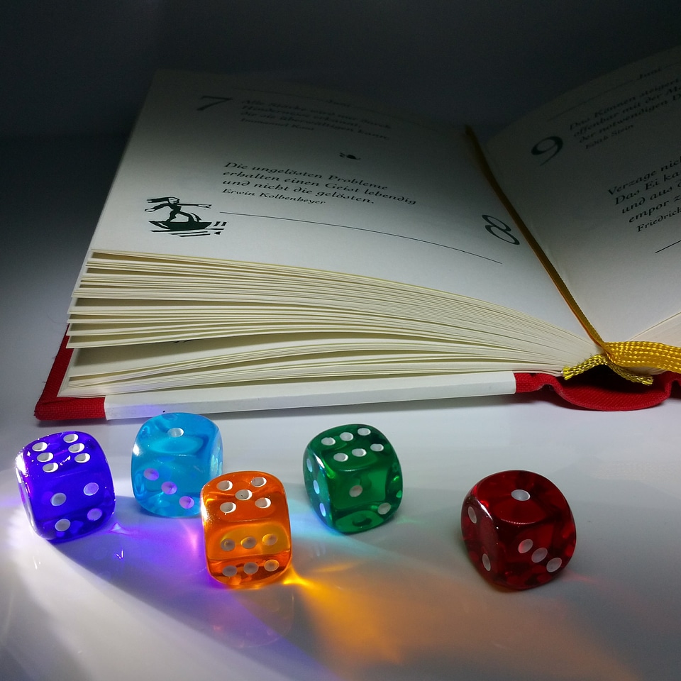 Lucky dice cube colorful
