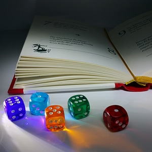 Lucky dice cube colorful