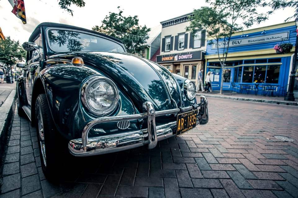 Vintage Car On Streets Of Annapolis Maryland